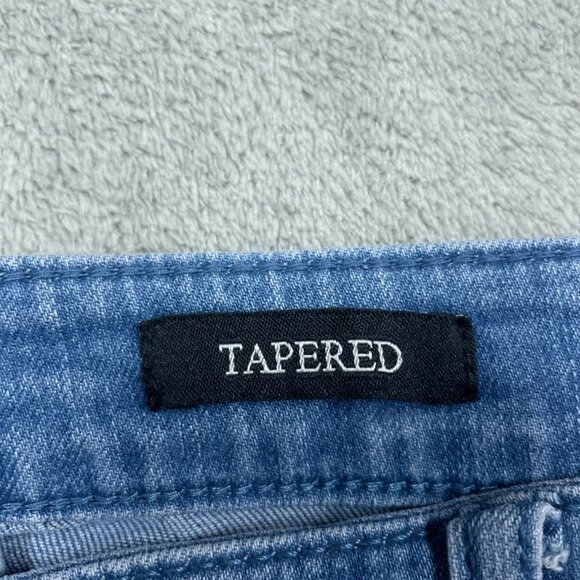 Susan Graver Tapered Stretch Denim Repreve Jeans Medium Wash (28”) a1556 - Picture 6 of 11